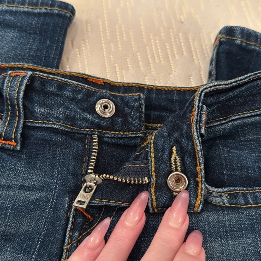 TRUE RELIGION Girls’ Julie Straight Leg Jeans, size 7 - Picture 12 of 16